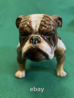2 VTG Very Rare Royal Doulton Bulldog Standing HN 1045 & HN 1046
