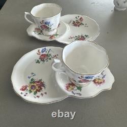 2 Vintage Royal Albert Barbara Ann Tennis Sets Cup And Saucers Very Rare