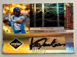 2004 Donruss Limited Bo Jackson Game Used Nameplate Bat Barrel 1/3 KC Royals 1/1