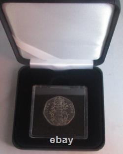 2009 Kew Gardens UK Royal Mint 50p Circulated Very Rare In Quad Cap + Box