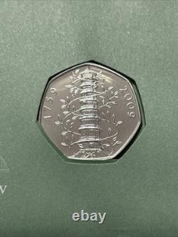 2009 Royal Mint Kew Gardens 50p Coin Cover Very Rare
