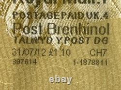 2012 Welsh Royal Mail Gold Postage Label ERROR Printed Sideways Very Rare