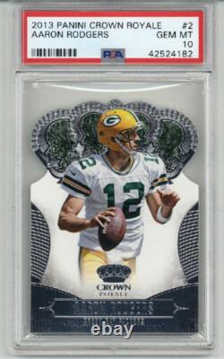 2013 Panini Crown Royale #2 Aaron Rodgers Card Packers Psa 10 Low Pop Very Rare
