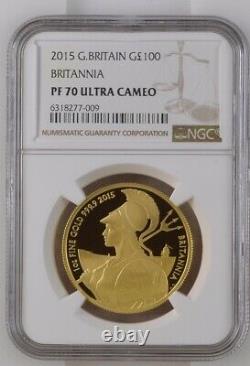 2015 Royal Mint Gold Proof 1oz Britannia (£100). Mintage very low 234 RARE