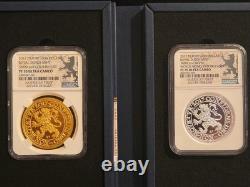 2017 Piefort Lion Dollar 2oz Gold/2oz Silver NGC PF70 Royal Dutch Mint-VERY RARE