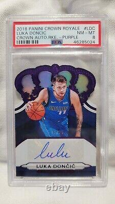 2018-19 Crown Royale Luka Doncic Crown Rookie Rc Auto /25 Very Rare Dallas