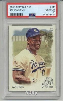 2019 Topps Allen & Ginter #111 Bo Jackson Card Royals Psa 10 Low Pop Very Rare