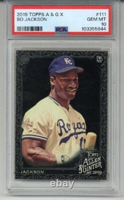 2019 Topps Allen & Ginter X #111 Bo Jackson Card Royals Psa 10 Low Pop Very Rare