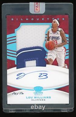 2020-21 Crown Royale Lou Williams Super Prime Patch Auto Platinum 1/1 Very Rare