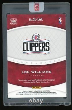 2020-21 Crown Royale Lou Williams Super Prime Patch Auto Platinum 1/1 Very Rare