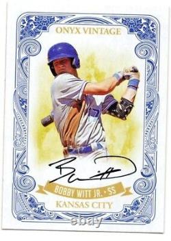 2021 Onyx Vintage Bobby Witt Jr. Black Auto #5/5 Royals SS Rookie VERY RARE