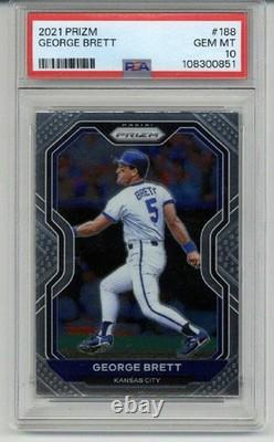 2021 Panini Prizm #188 George Brett Kansas City Royals Psa 10 Low Pop Very Rare