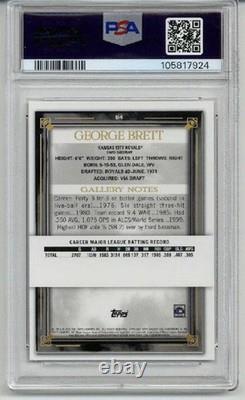 2021 Topps Gallery #84 George Brett Kansas City Royals Psa 10 Low Pop Very Rare