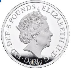 2021 WORLD'S FIRST 2oz Britannia Silver 5£ Proof Coin Very Rare Royal Mint. 999