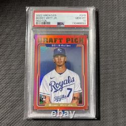 2022 Topps Archives Bobby Witt Jr. Red Foil /25 PSA 10- Very Rare Parallel