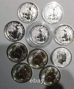 2023 Great Britain 1/4oz 999 Fine Silver Britannia BU FULL ROLL (20) Very Rare