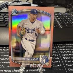 2025 Bowman Chrome Jac Caglianone Pink Refractor /15 Royals BCP-103 VERY RARE