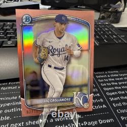 2025 Bowman Chrome Jac Caglianone Pink Refractor /15 Royals BCP-103 VERY RARE