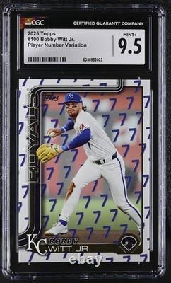 2025 Topps #100 Bobby Witt Jr. PLAYER NUMBER VARIATION #3of /7 CGC 9.5 VERY RARE