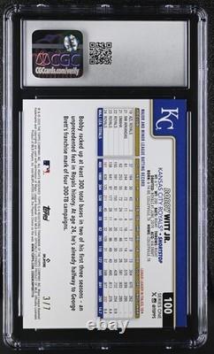 2025 Topps #100 Bobby Witt Jr. PLAYER NUMBER VARIATION #3of /7 CGC 9.5 VERY RARE