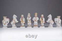 20th Very Rare Vintage Collectible porcelain Chess Set Royal Dux Bohemia