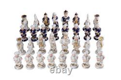 20th Very Rare Vintage Collectible porcelain Chess Set Royal Dux Bohemia