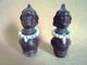2PCS BEAUTIFUL VINTAGE ROYAL LUBA WHISTLES African Carving Statue VERY RARE