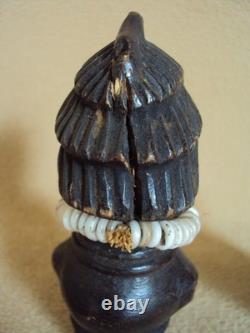 2PCS BEAUTIFUL VINTAGE ROYAL LUBA WHISTLES African Carving Statue VERY RARE