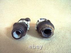 2PCS BEAUTIFUL VINTAGE ROYAL LUBA WHISTLES African Carving Statue VERY RARE