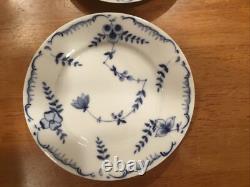 3 VERY RARE 19th C. Royal Copenhagen 32/7019 Blue /White 6-1/4 Baltic Pattern
