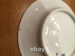 3 VERY RARE 19th C. Royal Copenhagen 32/7019 Blue /White 6-1/4 Baltic Pattern