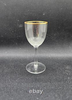 3 Very Rare Royal Moser 3.5 Czech Rep 24CT Gold Rim Cordial Liqueur wine Glass