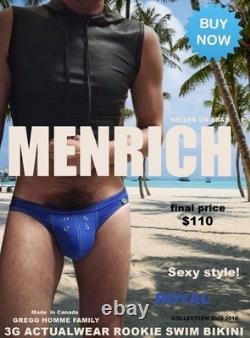 3g Actualwear (gregg Homme) Rookie Swim Bikini. Royal. Nwt. Very Rare? Gay N2n
