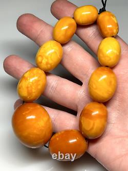 69 Grams Very Rare Antique Royal White Natural Kahraman Baltic Big Amber Beads