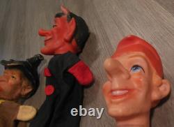 7 Very Rare and Unique Old Puppets Vintage Royal Court Assortment Mid-Century