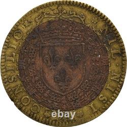 #972637 France, Token, Royal, Henri IV, Conseil du Roi, 1596, Very rare, AU50