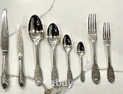 99pc Royal Cisele Christofle Sterling Silver Flatware Set. 950 French. Very Rare