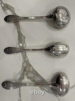 99pc Royal Cisele Christofle Sterling Silver Flatware Set. 950 French. Very Rare