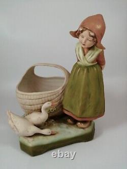 A Royal Dux, Dutch girl figurine, c. 1918, very rare