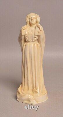 A Very Rare Early (royal) Doulton Burslem Vellum Figure Oh Law By Charles Noke