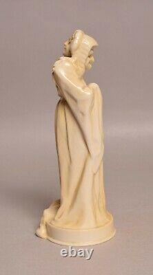 A Very Rare Early (royal) Doulton Burslem Vellum Figure Oh Law By Charles Noke