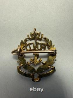 A Very Rare Ww1 Royal Navy Divisional Engineers Sweetheart Brooch In 15k Gold