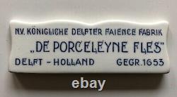 A perfect & very rare Porceleyne Fles advertising sign/shop display Royal Delft