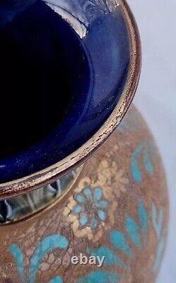 Antique 1900 Vtg 12 Royal Doulton Lambeth Stoneware Vases Ovoid Form Very Rare