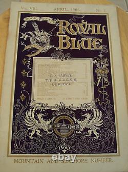 Antique 1905 VERY RARE Royal Blue Passenger MagazineBALTIMORE & OHIO RAILROAD