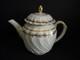 Antique Crown Derby Porcelain Teapot Gold Leaf Cobalt Circa 1780-1800 VERY RARE