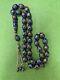 Antique Enameled 925 Silver Prayers Beads 33 Beads Rosary Very Rare Royal Blue R