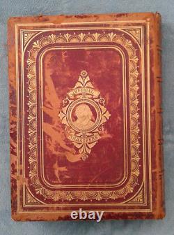 Antique Leather Cover Imperial Shakespeare Volume I & II VERY RARE Books