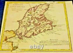 Antique Map of Karte von L'isle Royale (Belin) 1744. Lake Superior. Very Rare