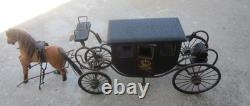 Antique Model ROYAL Horse Carriage 1900's Wooden Metal Coach & Horse. Very RARE